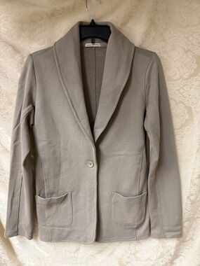 James Perse Taupe Shawl Collar Blazer Jacket